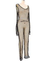 Beaded Embellished Net Jumpsuit Jumpsuit arcadeshops.com