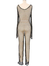 Beaded Embellished Net Jumpsuit Jumpsuit arcadeshops.com
