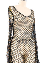 Beaded Embellished Net Jumpsuit Jumpsuit arcadeshops.com