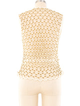 Faux Pearl Beaded Cage Vest Jacket arcadeshops.com