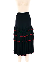 Black Tiered Ruffle Jersey Ensemble Suit arcadeshops.com