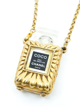 Chanel Perfume Goldtone Pendant Necklace Accessory arcadeshops.com