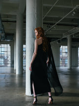 Galanos Floral Applique One Shoulder Gown Dress arcadeshops.com