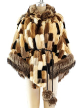 Patchwork Mink Fur Cape Jacket arcadeshops.com