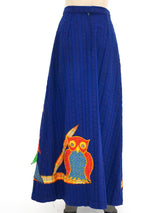 Patchwork Owl Skirt Bottom arcadeshops.com