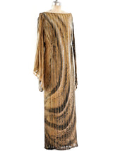 Pauline Trigere Silk Chiffon Maxi Dress Dress arcadeshops.com