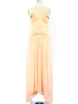 Peach Mesh Nightgown with Sequins Dress arcadeshops.com