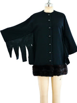 Pierre Cardin Carwash Fringed Jacket with Mink Trim Jacket arcadeshops.com