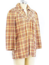 Plaid Chenille Pullover Top Top arcadeshops.com