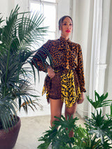 Gianni Versace Animal Printed Silk Skirt Bottom arcadeshops.com