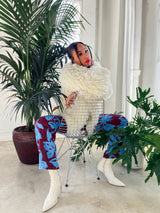 Ivory Yarn Shag Jacket Jacket arcadeshops.com