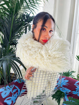 Ivory Yarn Shag Jacket Jacket arcadeshops.com