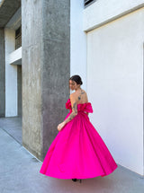 Victor Costa Fuchsia Strapless Gown Dress arcadeshops.com