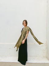 Yves Saint Laurent Metallic Draped Gown Dress arcadeshops.com