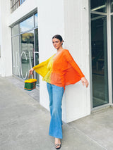 Escada Ombre Rhinestone Accented Blouse Top arcadeshops.com