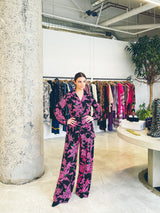 Yves Saint Laurent Floral Printed Pant Ensemble Suit arcadeshops.com