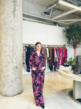 Yves Saint Laurent Floral Printed Pant Ensemble Suit arcadeshops.com