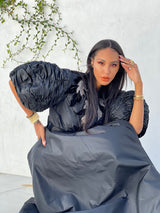 Taffeta Puff Sleeve Evening Coat Outerwear arcadeshops.com