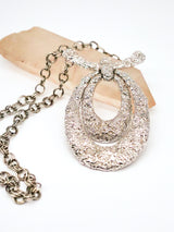 Hammered Doorknocker Pendant Necklace Jewelry arcadeshops.com