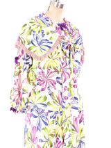 Ribbon Floral Printed Jersey Ensemble Suit arcadeshops.com