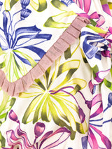 Ribbon Floral Printed Jersey Ensemble Suit arcadeshops.com