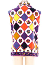 Emilio Pucci Printed Velvet Sleeveless Jacket Jacket arcadeshops.com