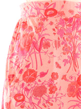 Gucci Peach Flora Printed Shorts Bottom arcadeshops.com