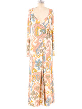 John Kloss Printed Jersey Wrap Dress Dress arcadeshops.com