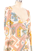 John Kloss Printed Jersey Wrap Dress Dress arcadeshops.com