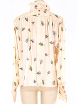 Ungaro Floral Satin Blouse Top arcadeshops.com