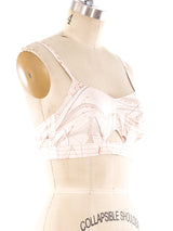 Hermes Sheet Music Printed Bralette Top arcadeshops.com