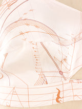 Hermes Sheet Music Printed Bralette Top arcadeshops.com