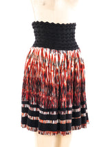 Jean Paul Gaultier Printed Micro Pleat Skirt Bottom arcadeshops.com