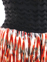 Jean Paul Gaultier Printed Micro Pleat Skirt Bottom arcadeshops.com