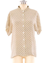 Hermes Chain Print Silk Skirt Ensemble Suit arcadeshops.com