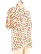 Hermes Chain Print Silk Skirt Ensemble Suit arcadeshops.com