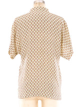 Hermes Chain Print Silk Skirt Ensemble Suit arcadeshops.com