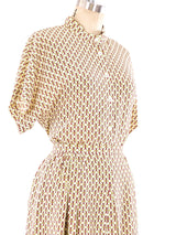 Hermes Chain Print Silk Skirt Ensemble Suit arcadeshops.com