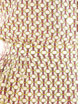 Hermes Chain Print Silk Skirt Ensemble Suit arcadeshops.com