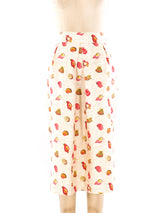 Hermes Seashell Printed Silk Skirt Skirt arcadeshops.com