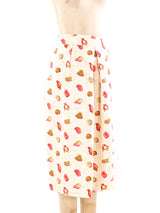 Hermes Seashell Printed Silk Skirt Skirt arcadeshops.com