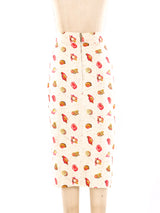 Hermes Seashell Printed Silk Skirt Skirt arcadeshops.com