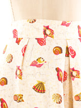 Hermes Seashell Printed Silk Skirt Skirt arcadeshops.com