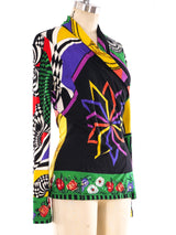 Gianni Versace Graphic Printed Wrap Top Top arcadeshops.com