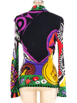 Gianni Versace Graphic Printed Wrap Top Top arcadeshops.com