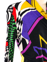 Gianni Versace Graphic Printed Wrap Top Top arcadeshops.com