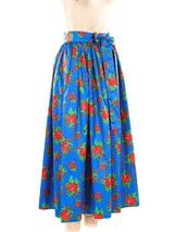 Yves Saint Laurent Floral Midi Skirt and Shawl Bottom arcadeshops.com