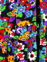 Yves Saint Laurent Floral Tiered Maxi Skirt Bottom arcadeshops.com