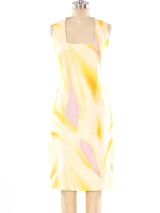 Gianni Versace Abstract Printed Pastel Tank Dress Dress arcadeshops.com
