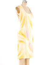 Gianni Versace Abstract Printed Pastel Tank Dress Dress arcadeshops.com
